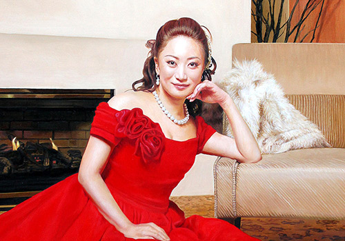 油絵 オペラ歌手 鈴木慶江さんの肖像